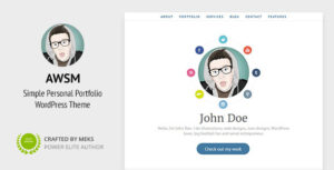 AWSM - Chủ đề WordPress CV / Sơ yếu lý lịch & Danh mục đầu tư cá nhân một trang