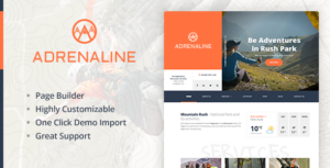 Adrenaline - Chủ đề WordPress về thể thao mạo hiểm ngoài trời