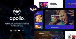 Apollo | Chủ đề WordPress cho Câu lạc bộ đêm, DJ Concert & Sự kiện âm nhạc