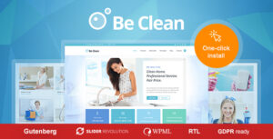 Be Clean - Công ty vệ sinh, dịch vụ giúp việc & chủ đề WordPress giặt là