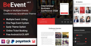 BeEvent - Chủ đề WordPress cho sự kiện đơn lẻ hoặc nhiều sự kiện & hội nghị