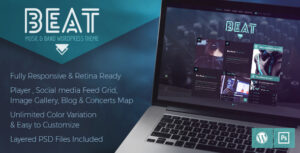 Beat - Chủ đề WordPress AJAX cho ban nhạc và âm nhạc một trang