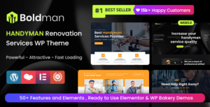 Boldman - Chủ đề WordPress về dịch vụ cải tạo Handyman + RTL