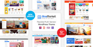 BosMarket - Chủ đề WordPress WooCommerce Elementor Multivendor linh hoạt (12 chỉ mục + Bố cục di động)