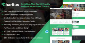 Charitus - Chủ đề WordPress từ thiện với Hệ thống quyên góp