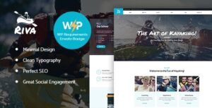 Chủ đề WordPress về chèo thuyền kayak / chèo thuyền / thể thao dưới nước & ngoài trời
