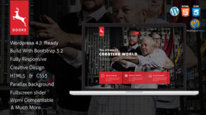 Cửa - Chủ đề WordPress Một trang đáp ứng Parallax