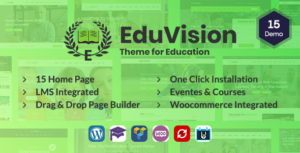 Eduvision - Khóa học trực tuyến đa năng cho giáo dục WordPress Theme