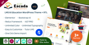 Escada - Trường học & Giáo dục trẻ em LMS Elementor WordPress Theme