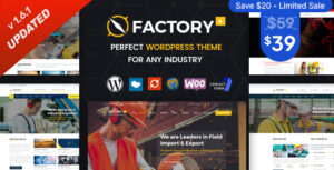 Factory Plus - Chủ đề WordPress về công nghiệp và xây dựng