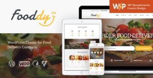 Fooddy 24/7 - Giao diện WordPress đặt hàng và giao đồ ăn + Elementor + RTL