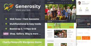 Generosity - Chủ đề WordPress phi lợi nhuận từ thiện