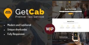 GetCab | Chủ đề WordPress về dịch vụ taxi trực tuyến