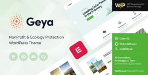 Geya - Chủ đề WordPress về Năng lượng tái tạo và Sinh thái