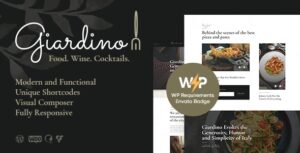 Giardino | Chủ đề WordPress Nhà hàng Ý