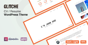 Glitche - Chủ đề WordPress Resume