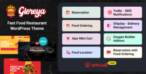 Gloreya - Chủ đề WordPress cho nhà hàng đặt đồ ăn và giao hàng