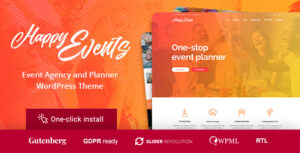Happy Events - Chủ đề WordPress của Công ty tổ chức sự kiện & lập kế hoạch ngày lễ