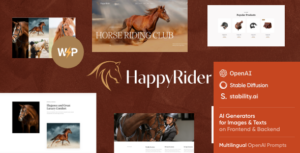 Happy Rider - Chủ đề WordPress cho Trường dạy ngựa & Trung tâm cưỡi ngựa
