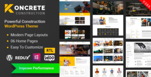 Koncrete - Chủ đề WordPress về Xây dựng