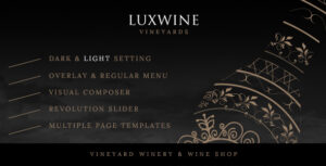 Luxwine - Chủ đề WordPress về rượu vang
