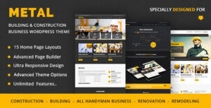 Metal - Chủ đề WordPress về kinh doanh xây dựng & xây dựng
