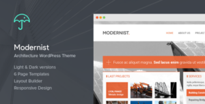 Modernist - Chủ đề Wordpress Kiến trúc & Kỹ sư
