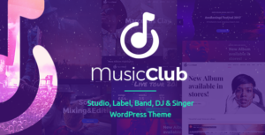 Music Club - Chủ đề WordPress về ban nhạc và DJ