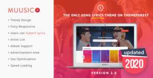 Muusico - Lời bài hát WordPress Theme Âm nhạc