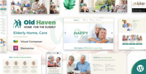 Old Haven | Nhà dưỡng lão, Chủ đề WordPress chăm sóc người cao tuổi