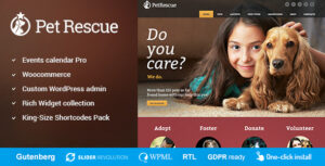 Pet Rescue - Animals and Shelter Charity WP Theme