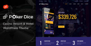 Poker Dice - Chủ đề WordPress của Casino Resort & Hotel