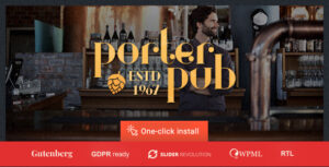 Porter Pub - Chủ đề WordPress cho quán bar và nhà hàng
