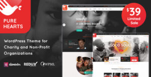 Pure Hearts - Chủ đề WordPress từ thiện và phi lợi nhuận