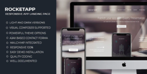 Rocket App - Chủ đề WordPress cho trang đích ứng dụng đáp ứng