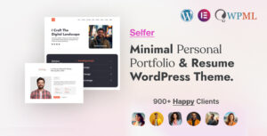 Selfer – Chủ đề WordPress danh mục đầu tư cá nhân tối giản