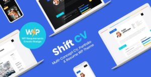 ShiftCV - Blog  Resume  Portfolio  WordPress Theme