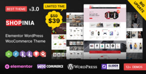 Shopinia WP - Chủ đề WooCommerce đa năng của Elementor