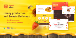SweetMielo - Sản xuất mật ong và đồ ngọt Theme WordPress ngon