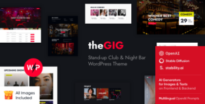 The Gig - Chủ đề WordPress cho Câu lạc bộ Stand-up & Quán bar đêm