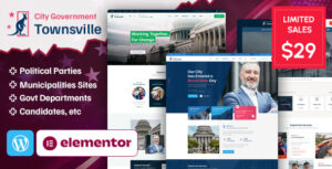 TownsVille - Chủ đề WordPress cho Đảng chính trị & Ứng cử viên