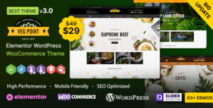 Veg Point WP - Chủ đề WooCommerce đa năng của Elementor