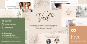 Veil - Chủ đề WordPress cho sự kiện cưới & nhiếp ảnh gia