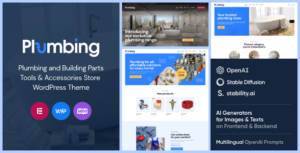Xây dựng hệ thống ống nước - Công cụ & Cửa hàng WooCommerce WordPress Theme
