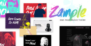 Zample - Một chủ đề WordPress âm nhạc một trang mới