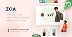 Zoa - Chủ đề WooCommerce Elementor tối giản