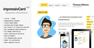 impressiveivCard WP - Chủ đề WordPress vCard đáp ứng