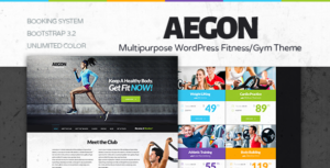 Aegon - Chủ đề WordPress cho câu lạc bộ thể dục/phòng tập thể hình đáp ứng