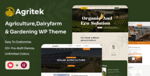 Agritek - Chủ đề WordPress về Nông nghiệp, Trang trại sữa và Làm vườn