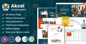 Akcel - Chủ đề WordPress từ thiện gây quỹ cộng đồng